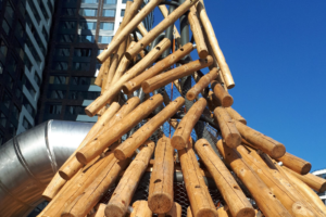 Natural Log Cone Climbing Structure Stainless Cable Mesh Playground Project