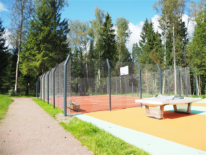 News Article: Forest Park Outdoor Basketball Court Stainless Steel Mesh Fence Complete Project