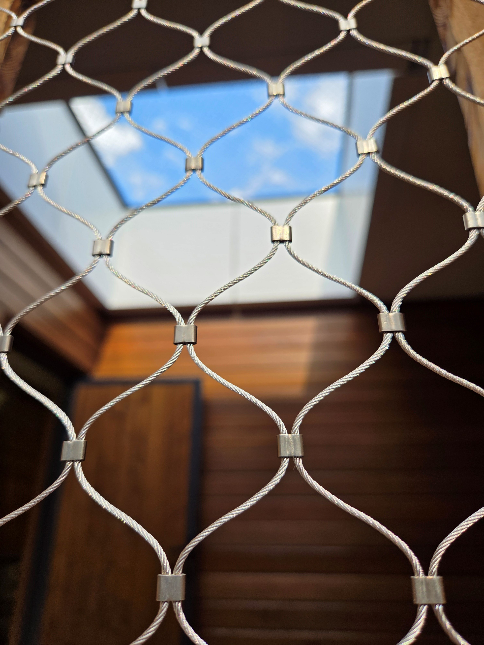 News Article: Overhead Tensile Stainless Rope Mesh Atrium Skylight Protection Project Gallery
