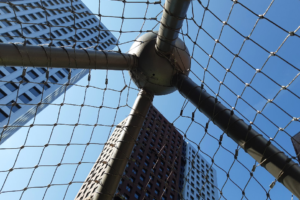Modern Pyramid Stainless Cable Mesh Play Tower For Urban Residential Complex