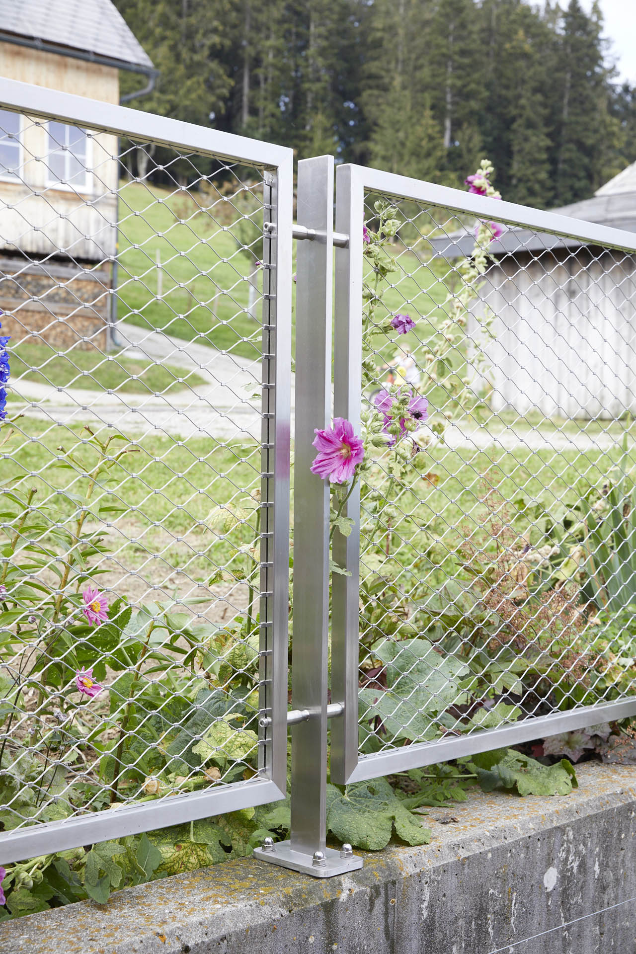 Railing Mesh Ferrule Connection Detail