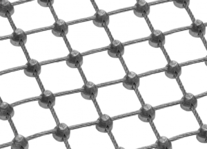 Stainless steel rope mesh with square openings