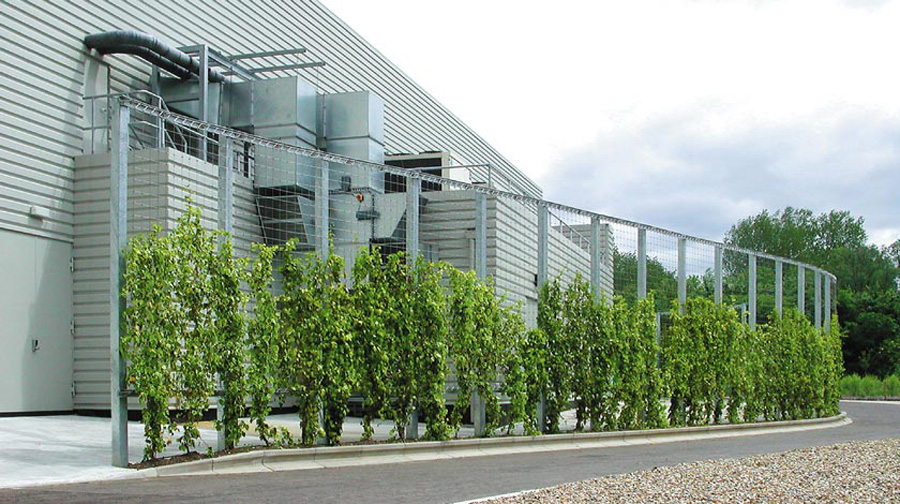 Green Wall Mesh Installation Structure