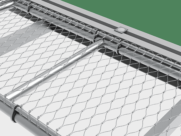 Helicopter deck safety net